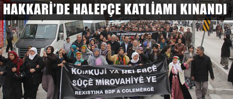 Hakkari'de Halepçe katliamı kınandı