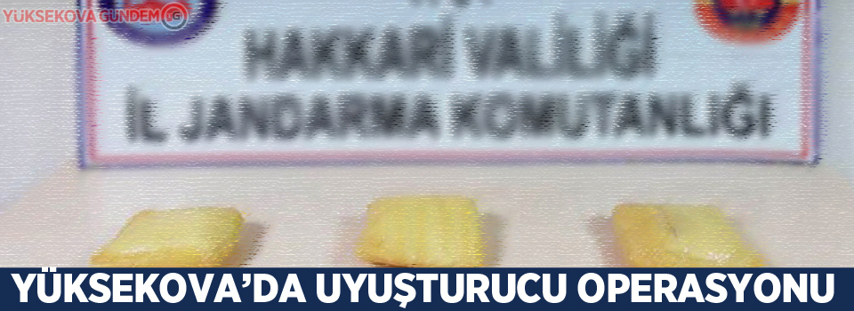 Yüksekova’da uyuşturucu operasyonu