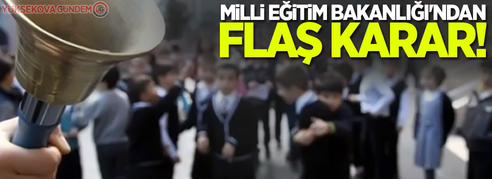 Milli Eğitim Bakanlığı'ndan flaş karar! Teneffüs süreleri uzatıldı