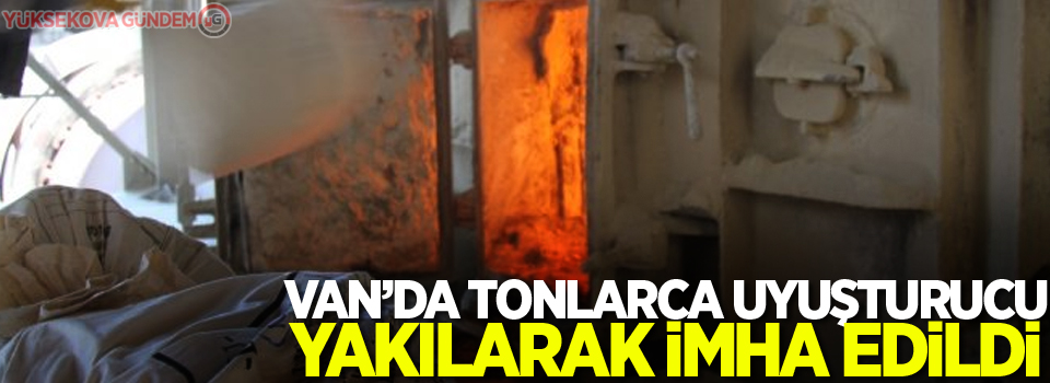 Van’da tonlarca uyuşturucu yakılarak imha edildi