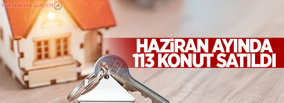 Haziran ayında 113 konut satıldı