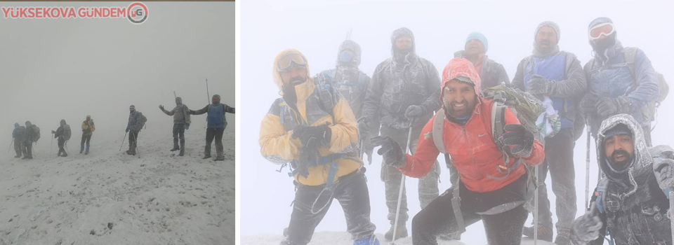Ağrı Dağı’na tırmanan dağcılar tipi ve fırtınaya yakalandı