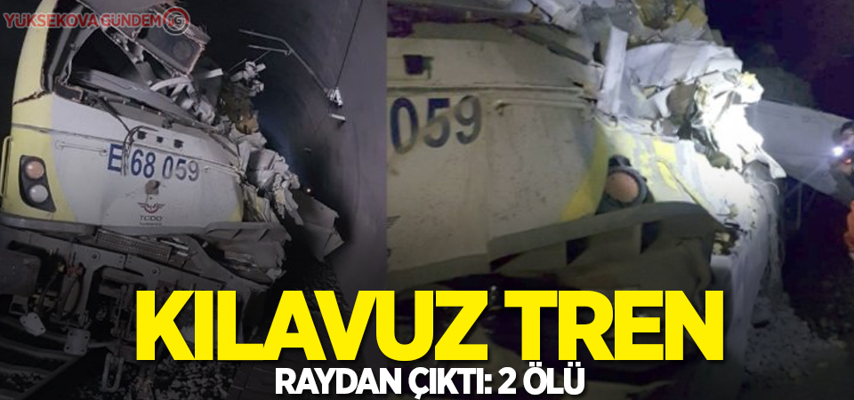 Kılavuz tren raydan çıktı: 2 ölü