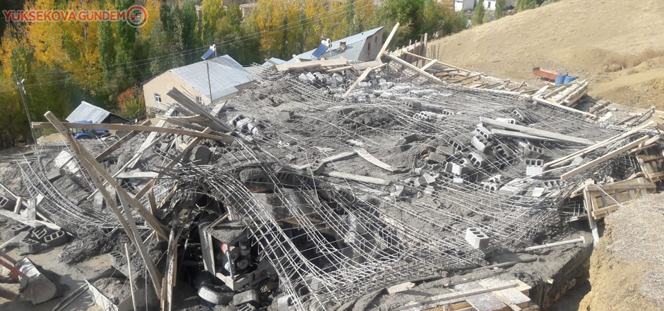 Yüksekova’da inşaat çöktü: 1'i ağır 6 yaralı