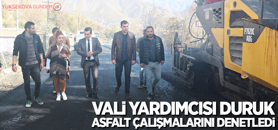 Vali Yardımcısı Duruk, asfalt çalışmalarını denetledi