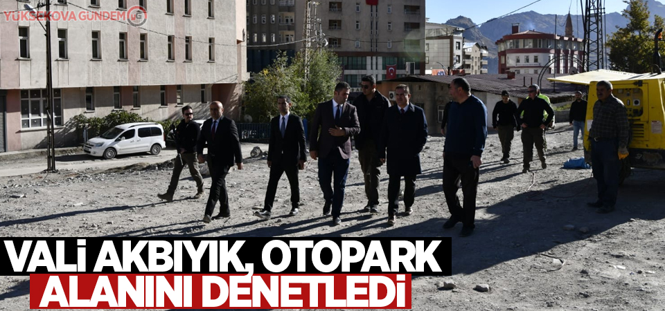 Vali Akbıyık, otopark alanını denetledi