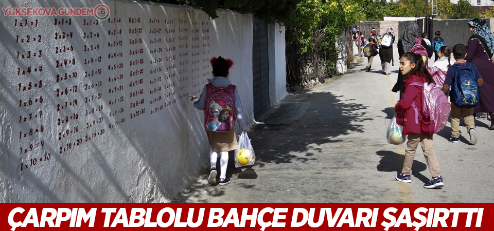 Çarpım tablolu bahçe duvarı şaşırttı