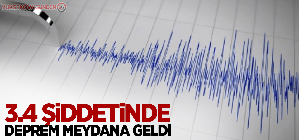 3,4 büyüklüğünde deprem