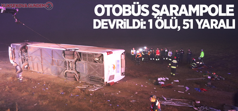 Otobüs şarampole devrildi: 1 ölü, 51 yaralı