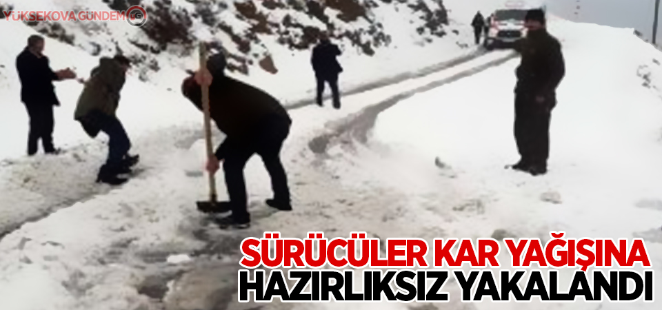 Şırnak Uludere'de sürücülerin kar sınavı