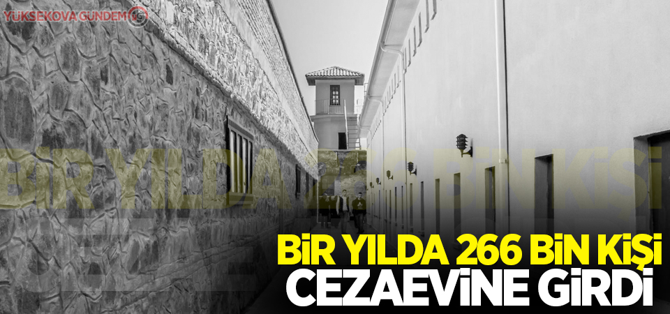 Bir yılda 266 bin kişi cezaevine girdi