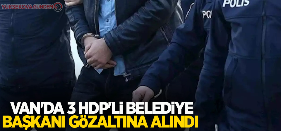 Van'da 3 HDP'li belediye başkanı gözaltına alındı