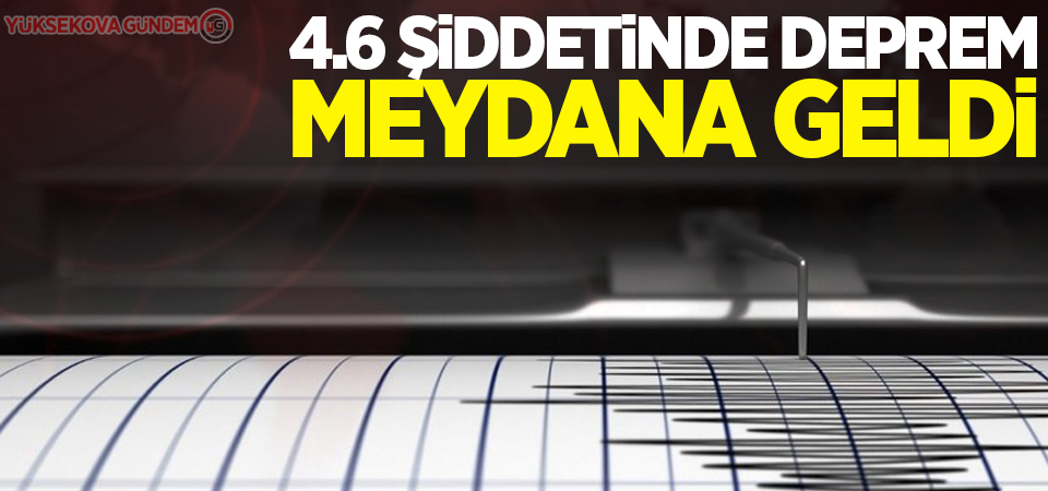 4.6 büyüklüğünde deprem