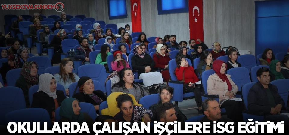 Okullarda çalışan işçilere İSG eğitimi