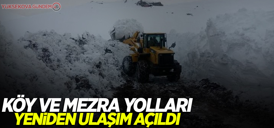 Köy ve mezra yolları yeniden ulaşım açıldı