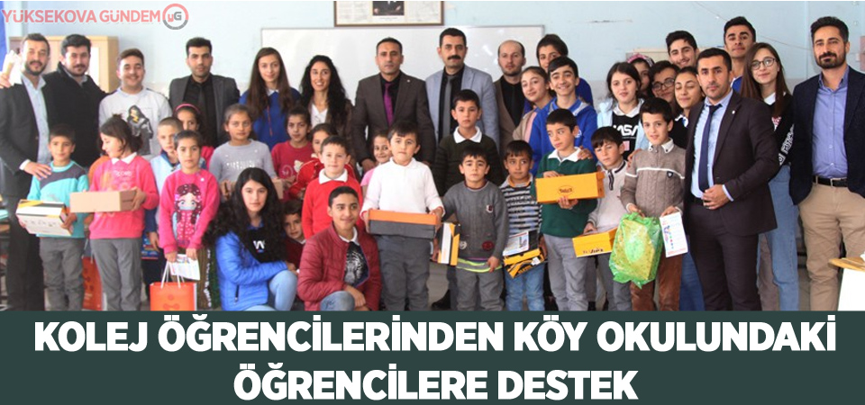 Kolej öğrencilerinden köy okulundaki öğrencilere destek