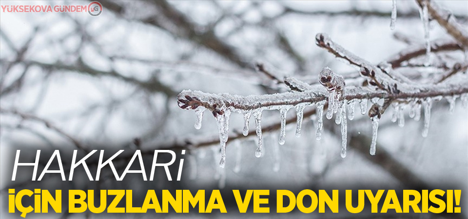 Hakkari için buzlama ve don uyarısı!