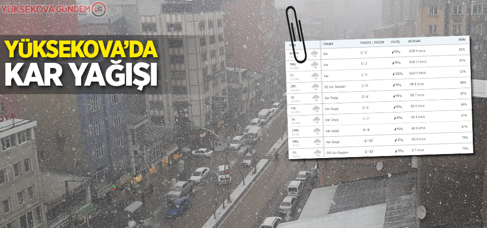 Yüksekova'da kar yağışı!