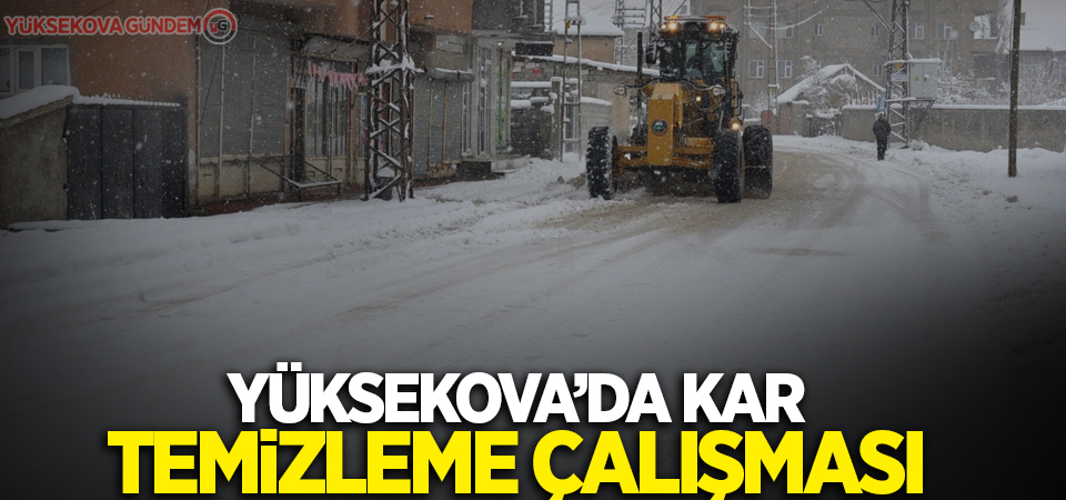 Yüksekova’da kar temizleme çalışması