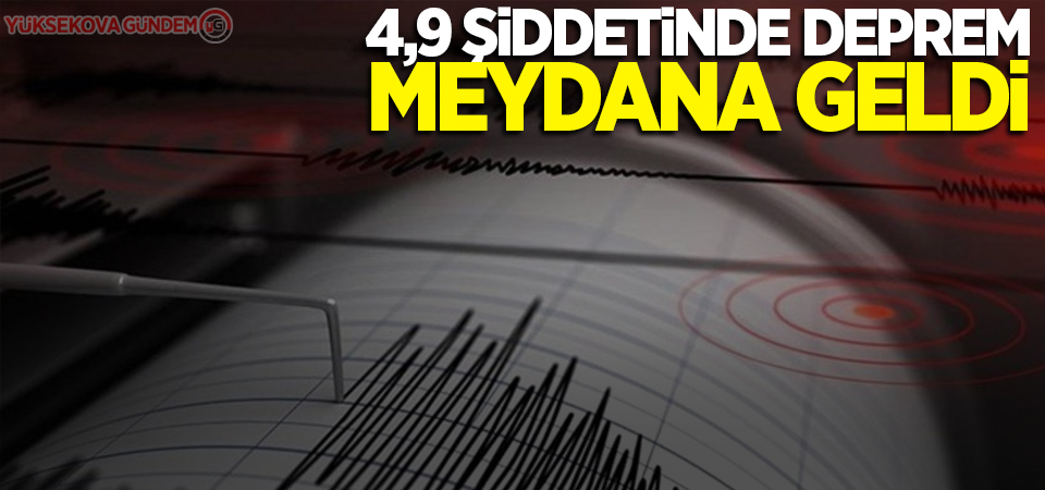 Elazığ'da 4,9 büyüklüğünde deprem