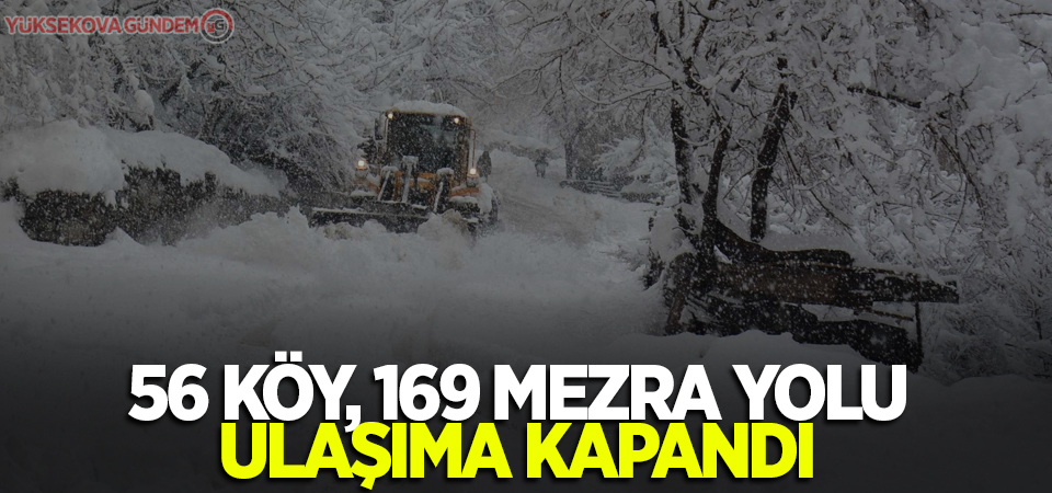 56 köy, 169 mezra yolu ulaşıma kapandı