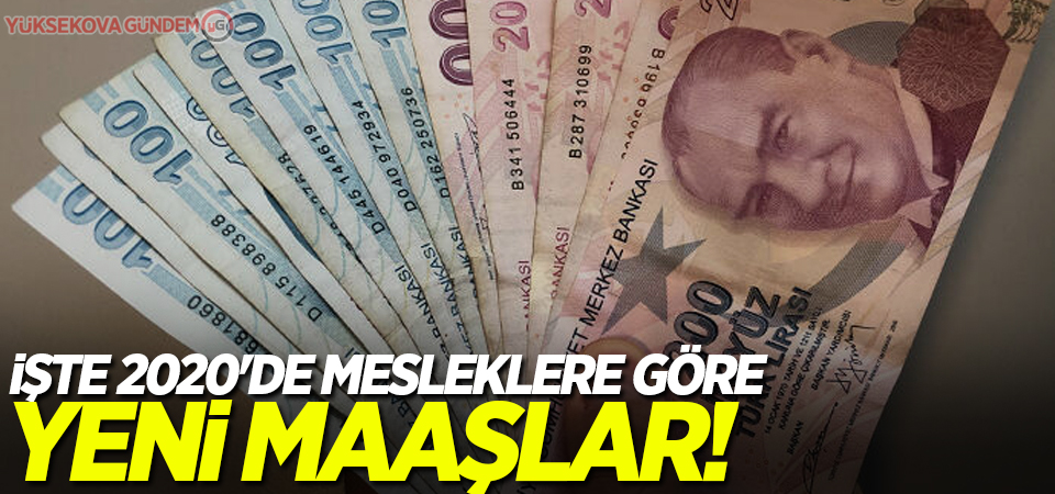 İşte 2020'de mesleklere göre yeni maaşlar!