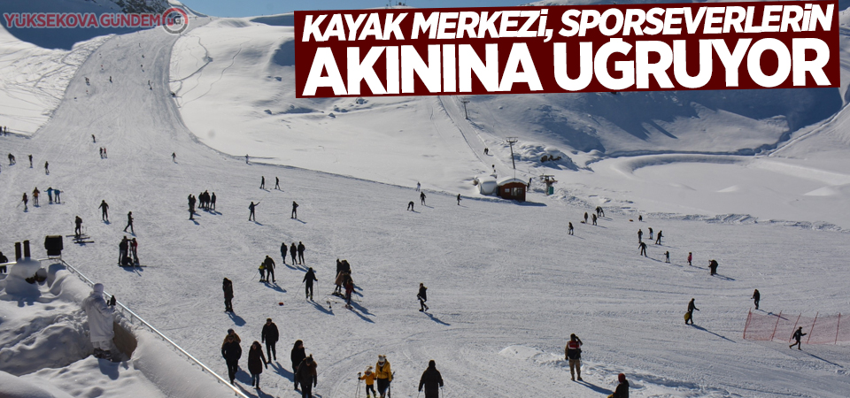 Kayak merkezi, sporseverlerin akınına uğruyor