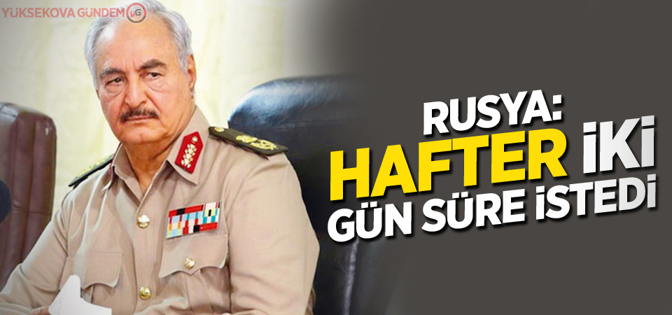 Rusya: Hafter iki gün süre istedi