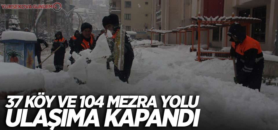 37 köy ve 104 mezra yolu ulaşıma kapandı