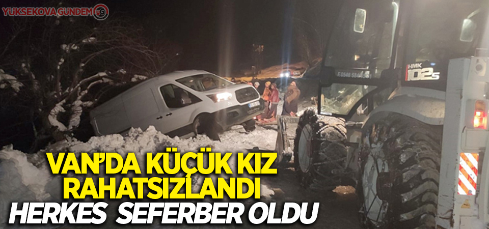 Küçük kızın imdadına paletli ambulans yetişti!