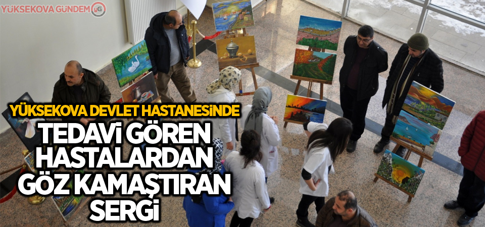 Yüksekova Devlet Hastanesinde tedavi gören hastalardan göz kamaştıran sergi