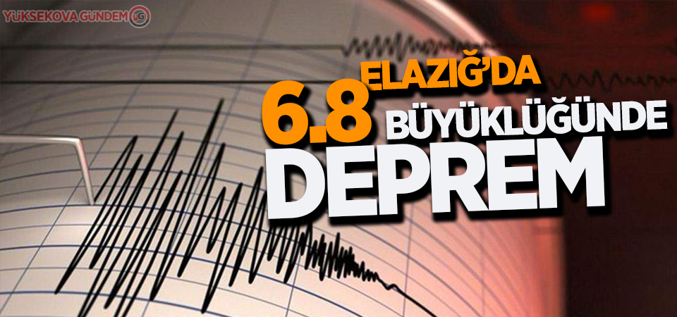 6.8 büyüklüğünde deprem meydana geldi!