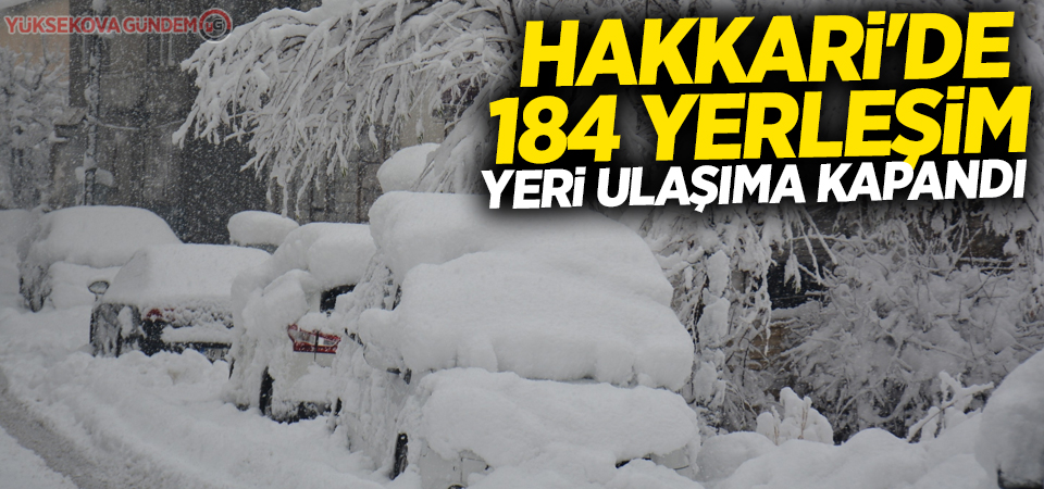 Hakkari'de 184 yerleşim yeri ulaşıma kapandı