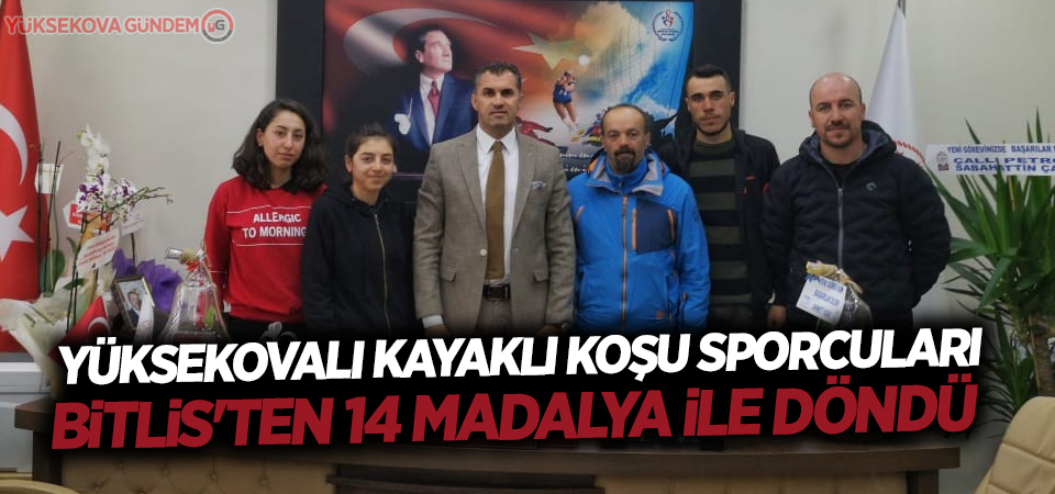 Yüksekovalı kayaklı koşu sporcuları,Bitlis'ten 14 madalya ile döndü