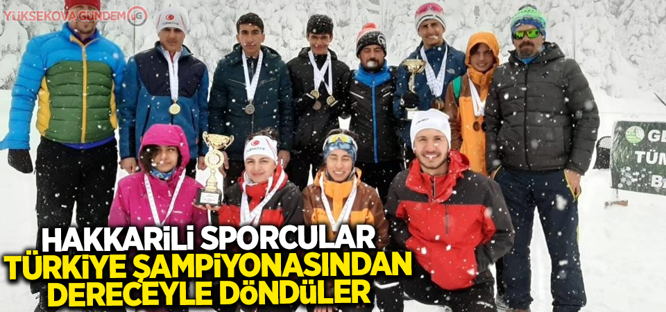 Hakkarili sporcular Türkiye şampiyonasından dereceyle döndüler