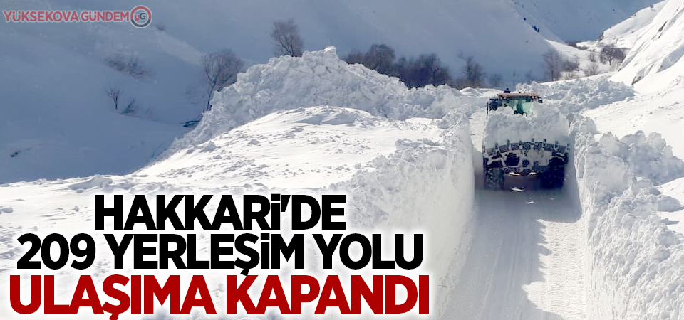 Hakkari'de 209 yerleşim yolu ulaşıma kapandı