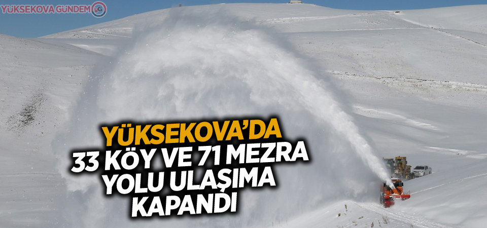 Yüksekova'da 33 köy ve 71 mezra yolu ulaşıma kapandı