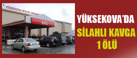 Yüksekova'da Silahlı Kavga:1 ölü