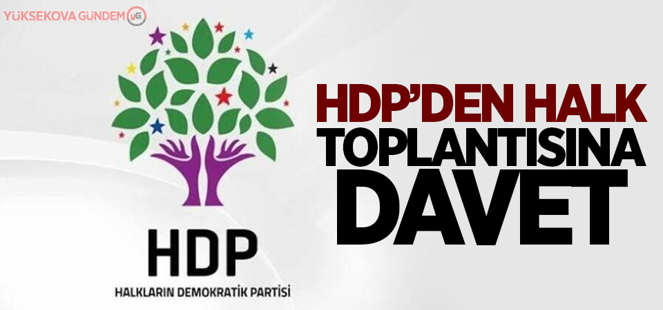 HDP'den halk toplantısına davet