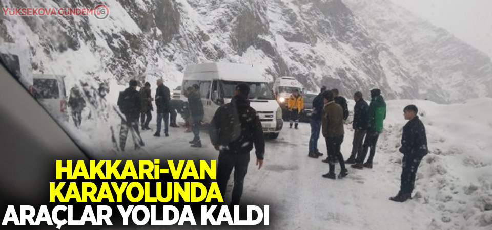 Hakkari-Van karayolunda araçlar yolda kaldı