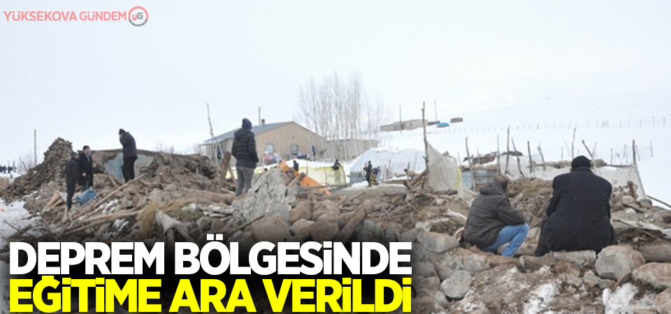 Deprem bölgesinde eğitime ara verildi!