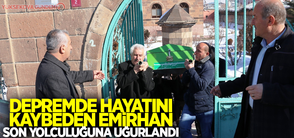 Depremde hayatını kaybeden Emirhan son yolculuğuna uğurlandı