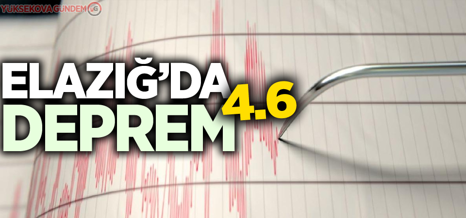 Elazığ'da 4.6 büyüklüğünde deprem oldu!