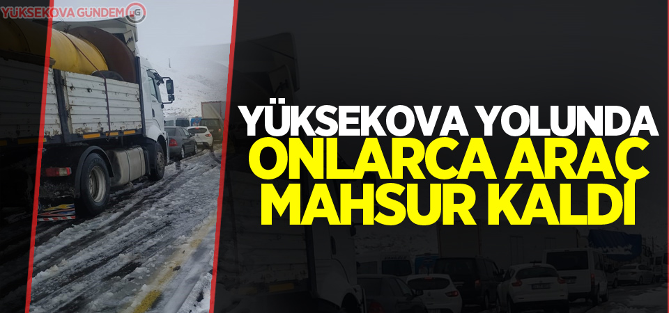 Yüksekova yolunda onlarca araç mahsur kaldı