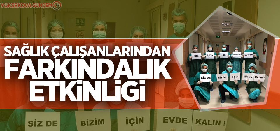 Sağlık çalışanlarından farkındalık etkinliği