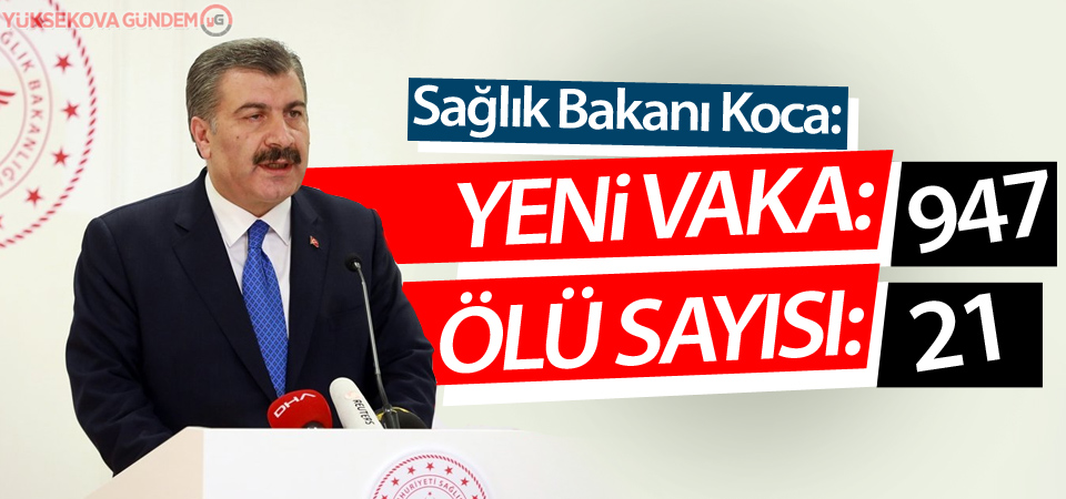 Bakan Koca: Koronavirüsten ölenlerin sayısı 21'e çıktı