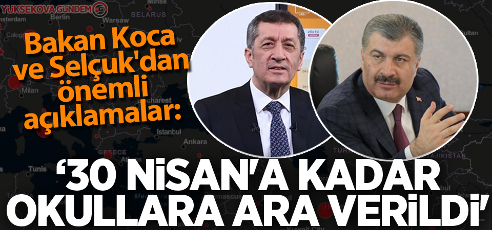 Bakan Koca ve Selçuk'dan önemli açıklamalar...