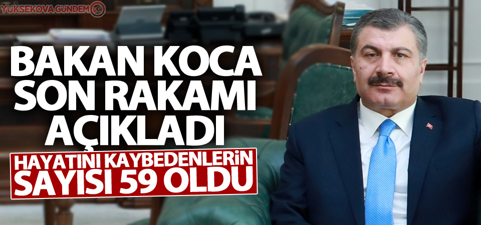 Bakan Koca son rakamı açıkladı!