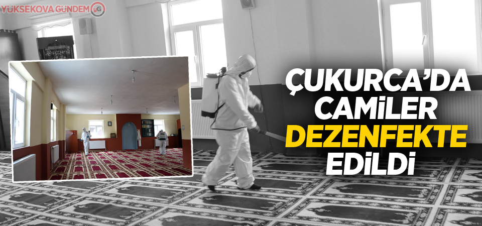 Çukurca’da camiler dezenfekte edildi