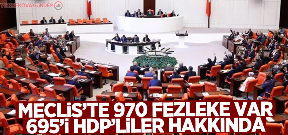 Meclis’te 970 fezleke var, 695’i HDP’liler hakkında